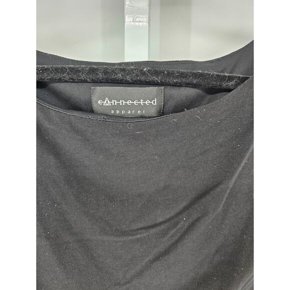 Connected Apparel Women's Black Sleeveless Round Neck Knee Length Dress Size 10 - Picture 3 of 6